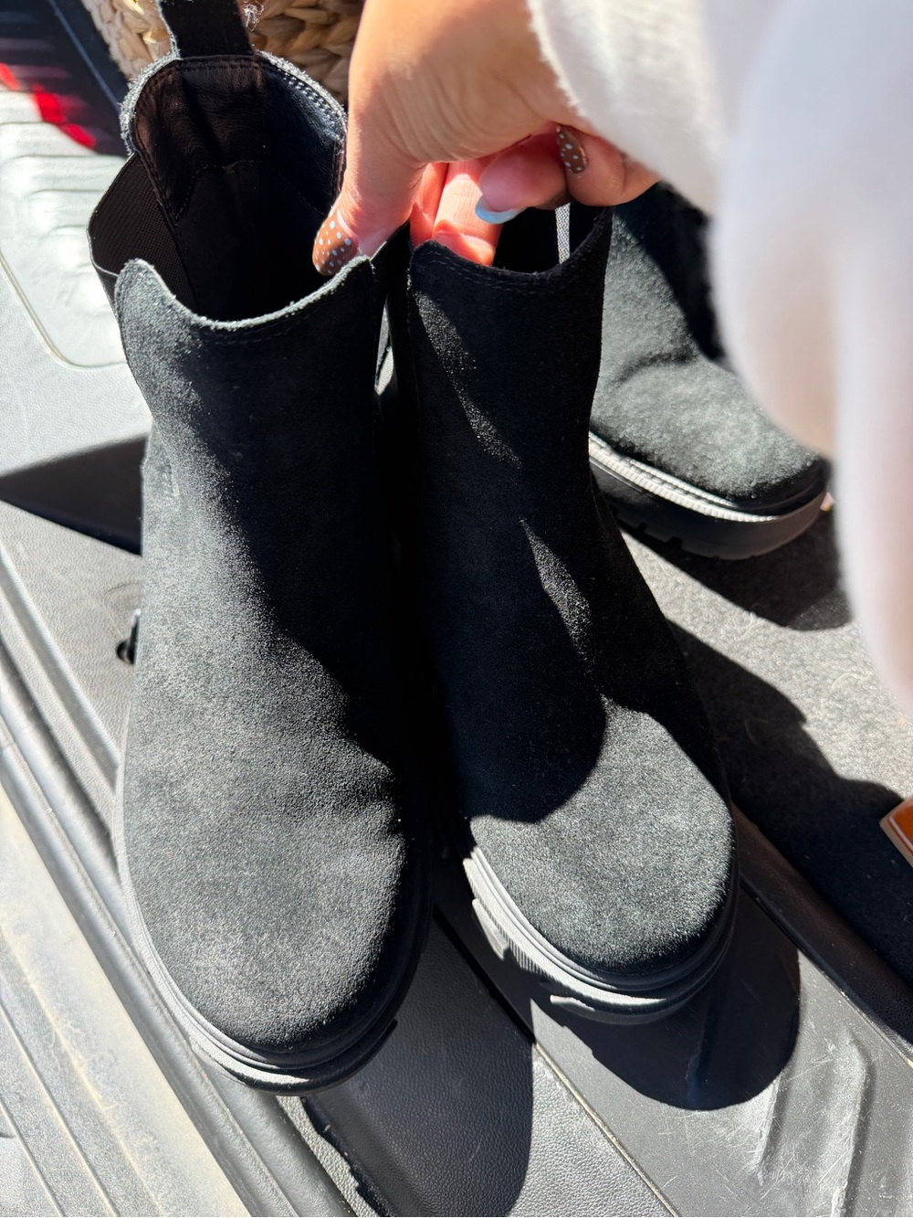 Urban Outfitters Black Suede Chelsea Ankle Boots